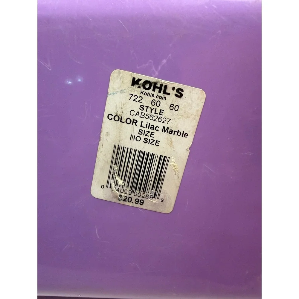 Vintage Caboodles Makeup Organizer Lilac Marble Purple Case Mirror 90s Style